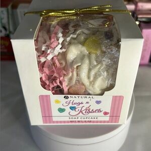 SOLD!!!! Happy Birthday Soap Cupcake-Hugs and Kisses